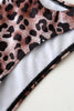 Cargar imagen en el visor de la galería, Traje de baño de leopardo marrón lace up