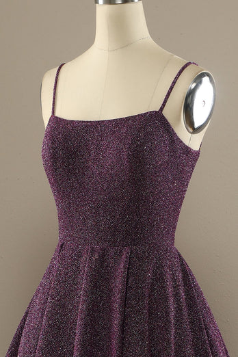 Vestido de fiesta púrpura A línea