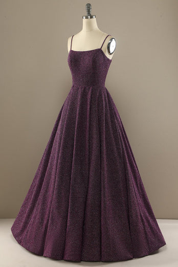 Vestido de fiesta púrpura A línea