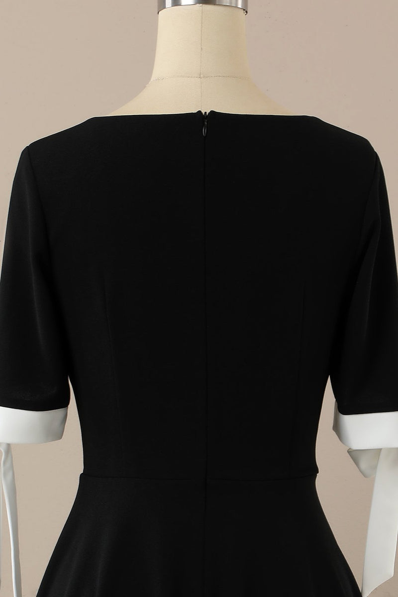 Cargar imagen en el visor de la galería, Negro estilo retro 1950s Swing vestido