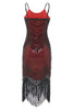 Cargar imagen en el visor de la galería, Bodycon Negro Plata Lentejuelas Vestido 1920s