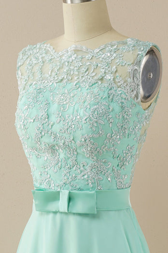 Applique vestido largo de fiesta
