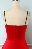 Rojo Patchwork Estrella Impreso Vintage 1950s Vestido