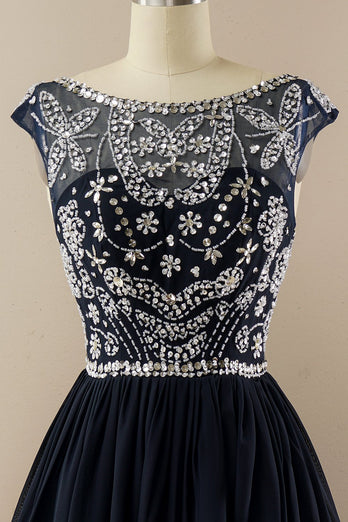 Vestido de regreso a casa sin mangas sin mangas de la marina