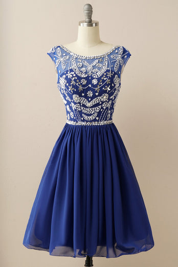 Vestido de regreso a casa sin mangas sin mangas de la marina
