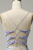 Cargar imagen en el visor de la galería, Sirena Cuello em V Azul Claro Vestido de Graduación con Apliques
