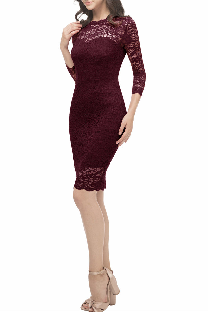 Cargar imagen en el visor de la galería, Bodycon Vestido de encaje con mangas