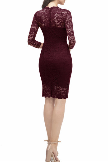 Bodycon Vestido de encaje con mangas