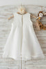 Cargar imagen en el visor de la galería, Jewel White Flower Girl Vestido con Bowknot