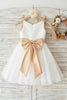 Cargar imagen en el visor de la galería, Chicas Blanco Elizabeth Broderie Vestido Anglaise
