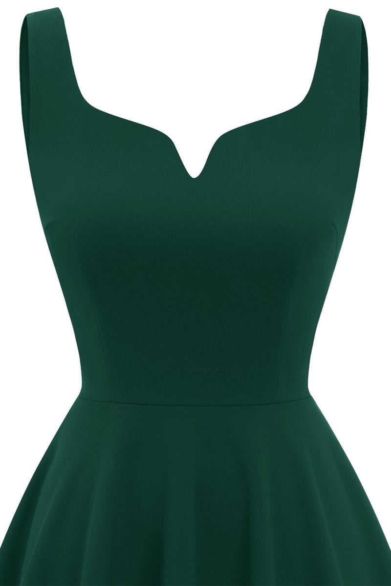 Cargar imagen en el visor de la galería, Vestido de swing vintage sólido y rubor