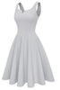 Cargar imagen en el visor de la galería, Vestido de swing vintage sólido y rubor