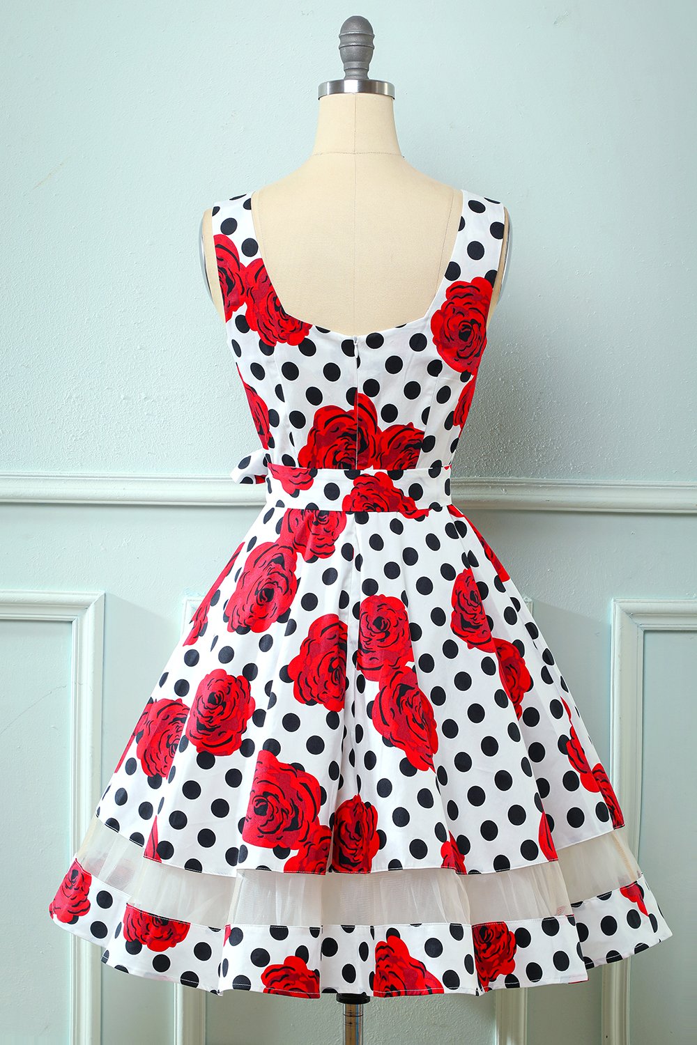 Vestido rosa vintage de la década de 1950