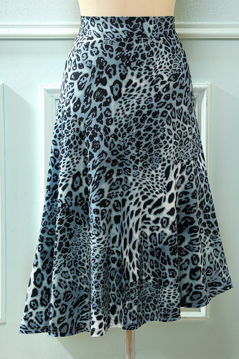 Cargar imagen en el visor de la galería, Falda estampada de leopardo