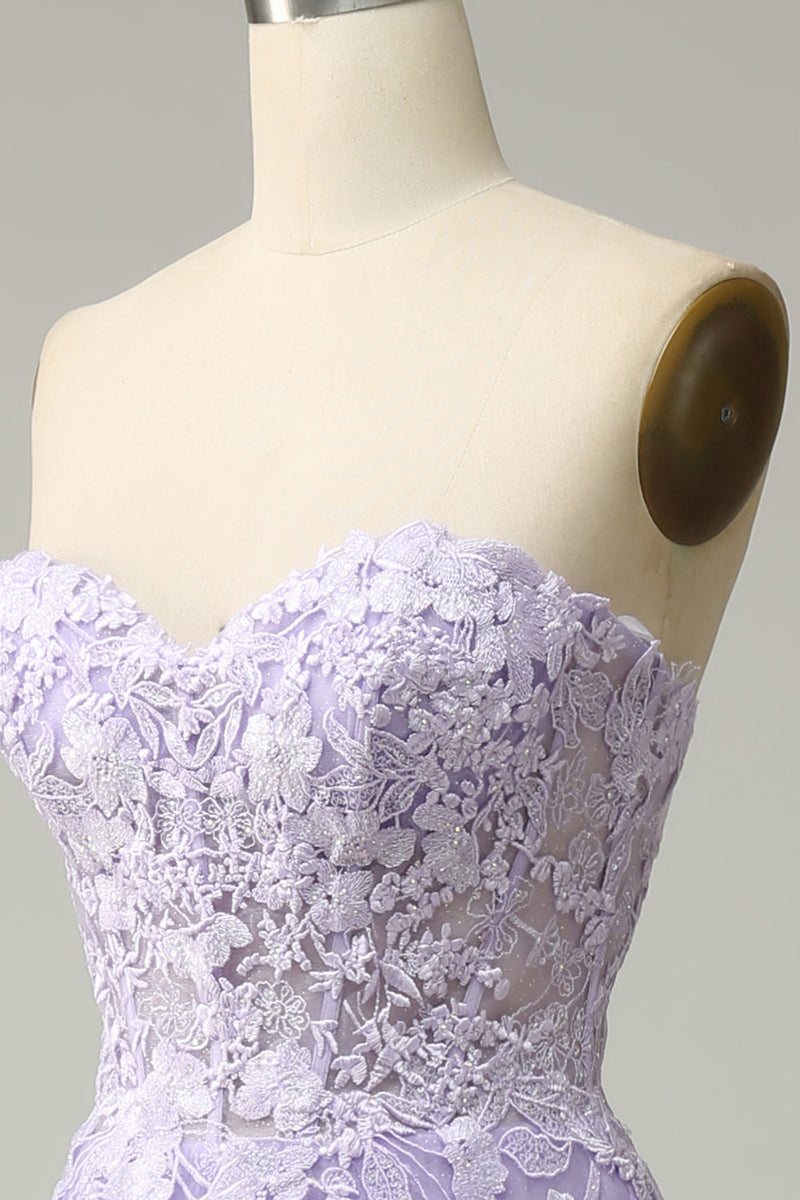 Cargar imagen en el visor de la galería, A Línea Correas de Espagueti Vestido de Graduación Púrpura