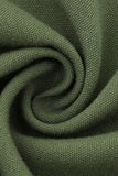 Verde Vestido vintage de mangas larga Cuello en V