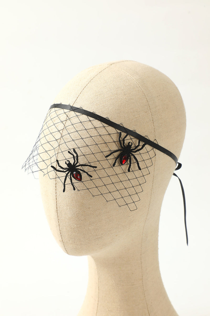 Cargar imagen en el visor de la galería, Diadema de Halloween de malla negra