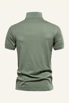 Camisa Polo Clásico Gris Verde