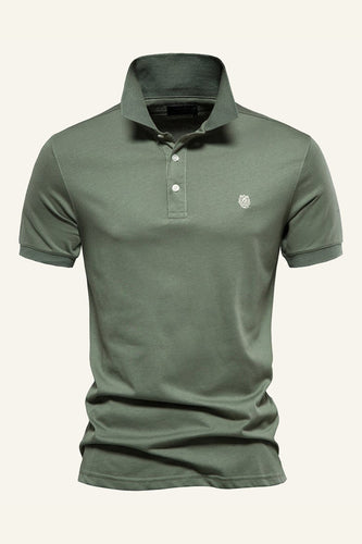 Camisa Polo Clásico Gris Verde