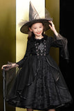 Vestido de chica de Halloween de encaje negro