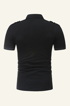 Camisa Polo Mangas Cortas Negro