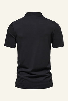 Camisa Polo Mangas Cortas Algodón Negro