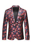 Blazer de baile de graduación Jacquard con muescas Jacquard para hombre