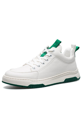 Zapatos deportivos de cuero blanco Slip-on de moda