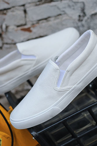 Zapatos de lona transpirables blancos