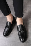 Zapatos de hombre con flecos negro