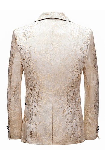 Blazer Blanco Jacquard Hombre