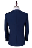 Azul Marino 3 Piezas Slim Fit Casual Tuxedo Suits