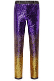 Ombre Sequins Purple Men's 2 Piece Slim Fit Notched Lapel Homecoming Suits