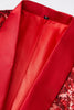 Cargar imagen en el visor de la galería, Glitter Red Sequins Blazer Masculino