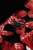 Glitter Red Sequins 2 Piece Trajes de Hombre