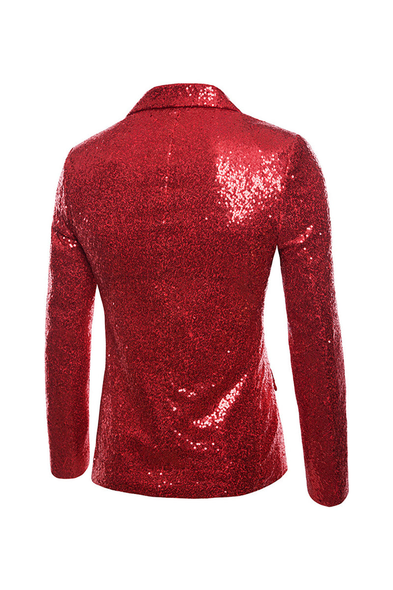 Cargar imagen en el visor de la galería, Dorado Solapa Blazer para fiesta con muescas