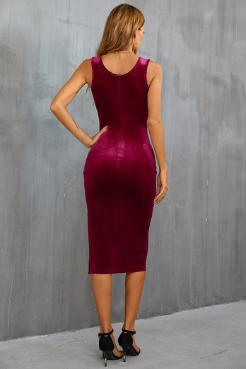 Negro Vestido de Cóctel con hendidura