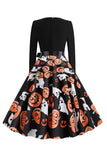 Negro Vestido Vintage de Halloween