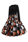 Negro Vestido Vintage de Halloween