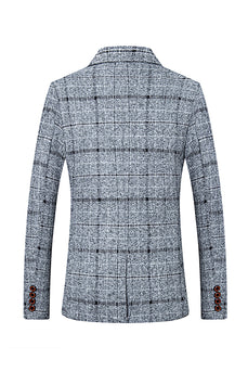 Blazer hombre gris a cuadros
