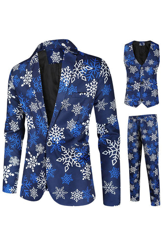 Copo de nieve azul 3 piezas trajes de Navidad
