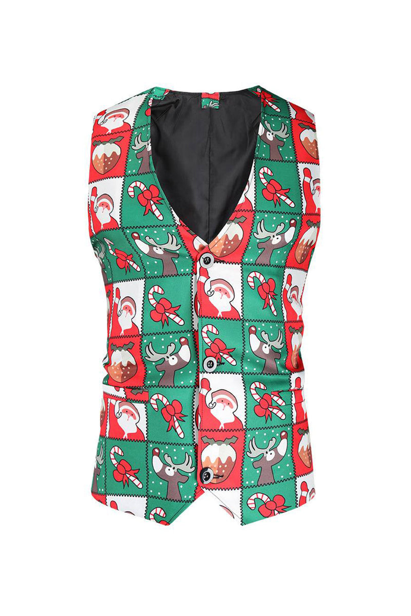 Cargar imagen en el visor de la galería, Rojo y verde 3 piezas trajes de Navidad