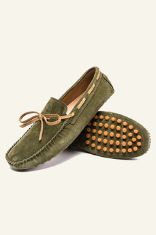 Zapatos de Cuero Suave Verde