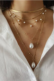 Collar colgante de perlas Water Drop