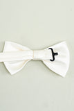 Pajaritas de satén ajustables blancas Corbata de esmoquin formal