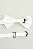 Cargar imagen en el visor de la galería, Pajaritas de satén ajustables blancas Corbata de esmoquin formal