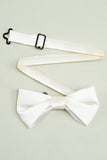 Pajaritas de satén ajustables blancas Corbata de esmoquin formal