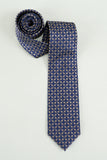 Corbata formal con estampado Satín Azul Marino