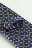Corbata formal con estampado Satín Azul Marino