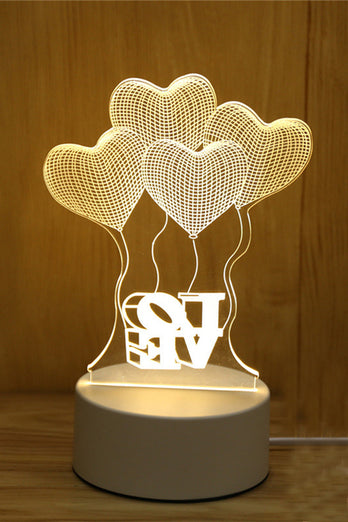 Regalo creativo 3D Night Light Regalo del Día de San Valentín